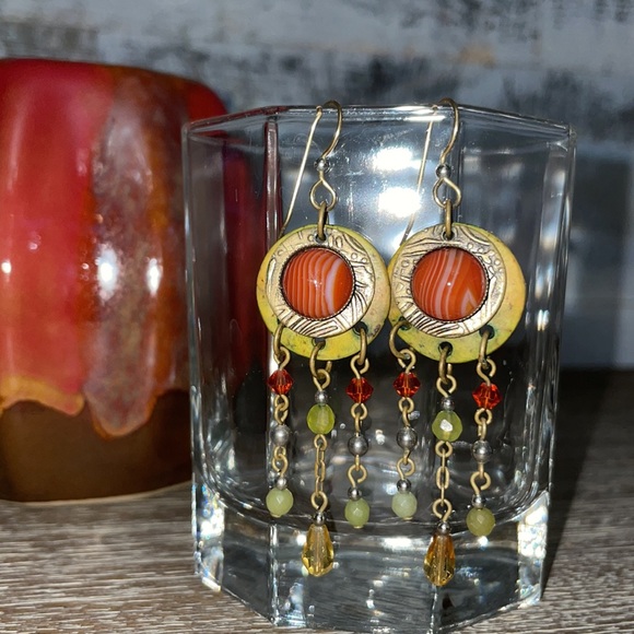 Cute Beaded Hanging Dangle Hook Earrings - Picture 4 of 10